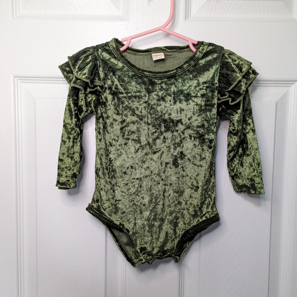 Baby girls green onesie